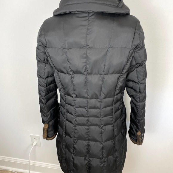 Laundry By Shelli Segal Down Puffer Coat In Black Size Large - Picture 10 of 13